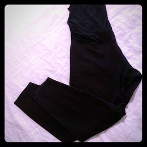 Black Beyond Yoga maternity leggings